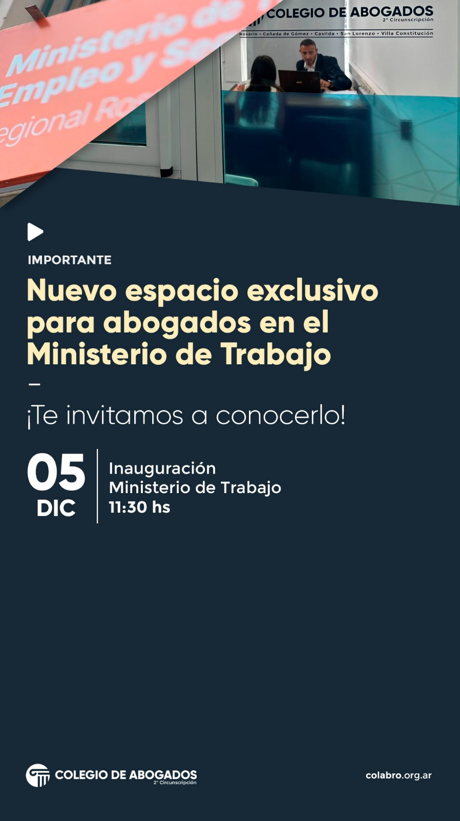 NUEVO ESPACIO EXCLUSIVO PARA ABOGADOS EN EL MINISTERIO DE TRABAJO